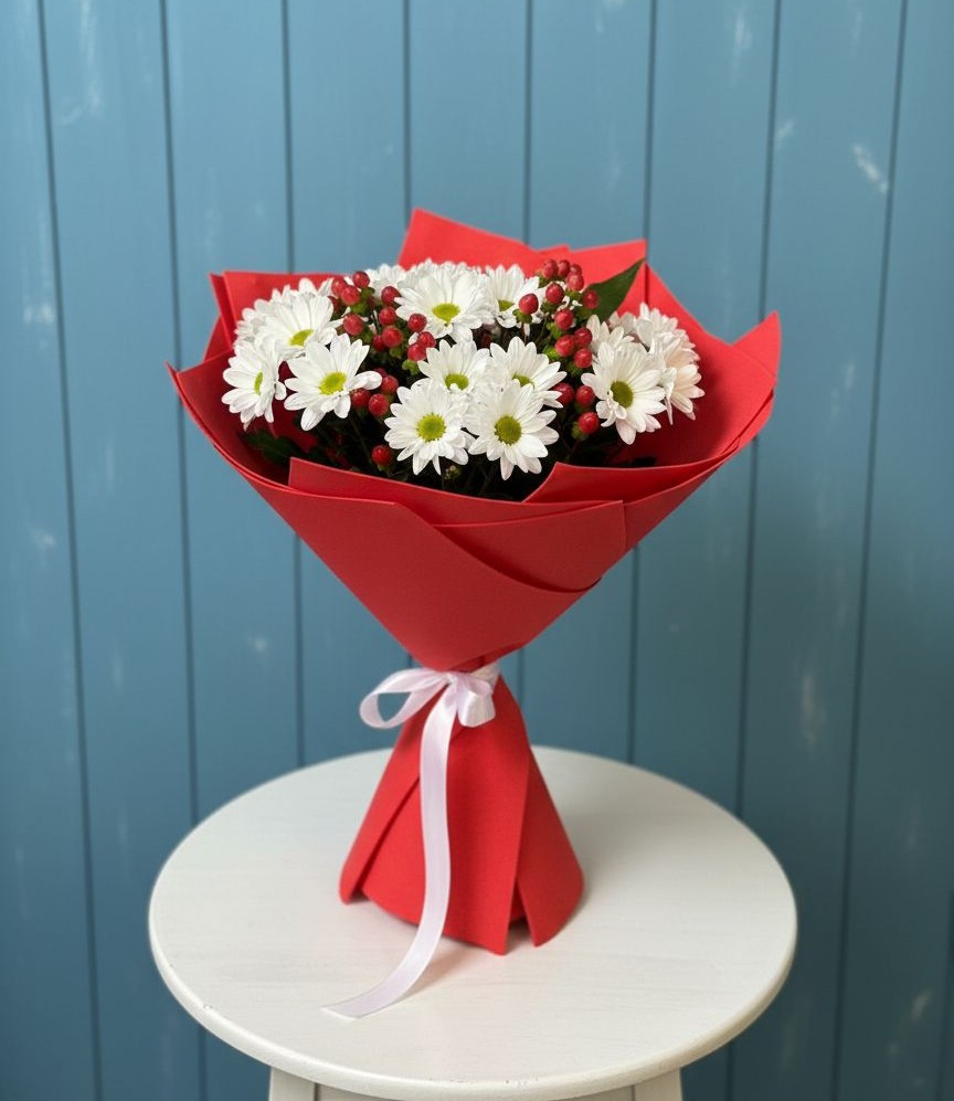 Букет цветов из: Хризантемы в Спасс