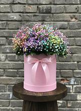 Цветочная композиция из Гипсофила и Розы в шляпной коробке #REPLACE_PRED# Спасс