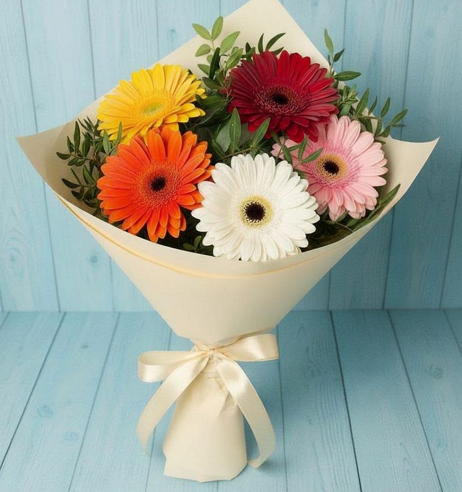 Букет цветов из: Герберы в Спасс