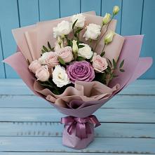 Букет цветов из:  Розы и Лизиантусы в Спасс