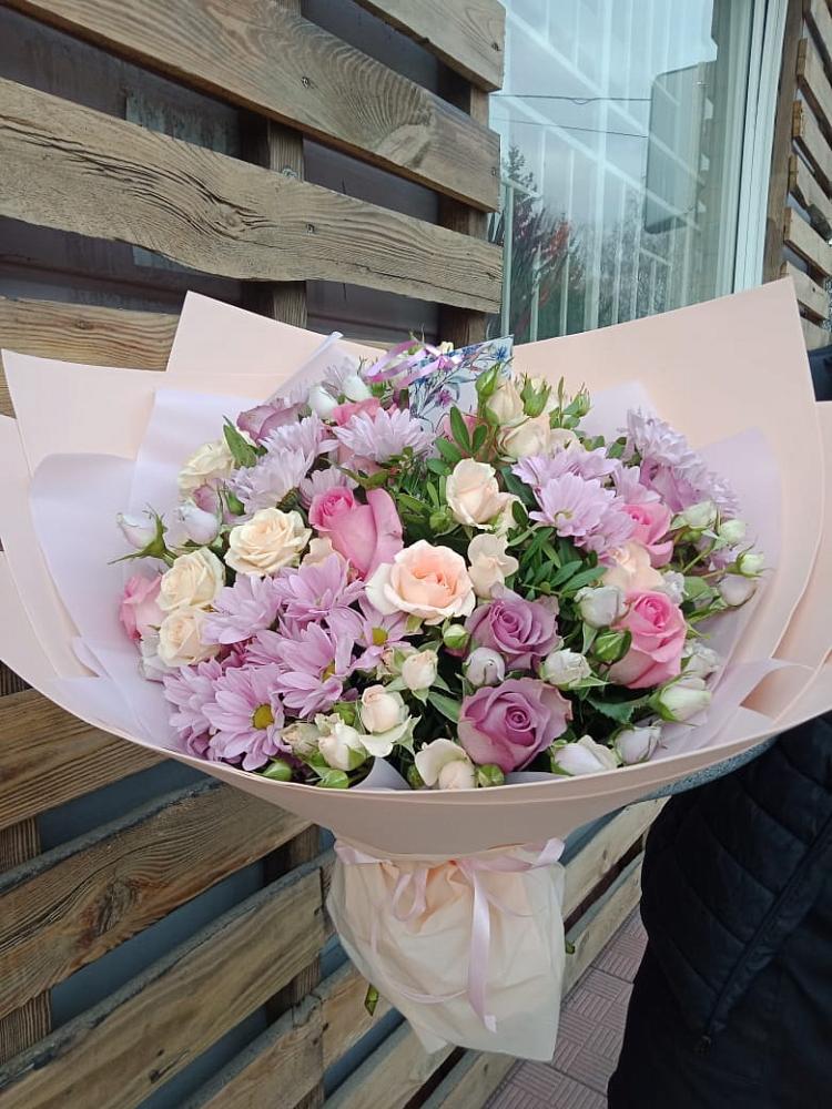 Букет цветов из: Розы и Хризантемы в Спасс