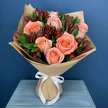 Букет цветов из:  Розы и Альстромерии в Спасс