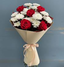 Букет цветов из:  Розы и Хризантемы в Спасс
