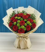 Букет цветов из:  Розы и Хризантемы в Спасс
