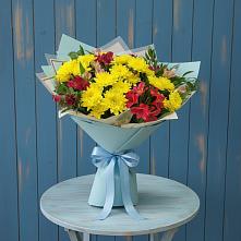 Букет цветов из:  Альстромерии и Хризантемы в Спасс