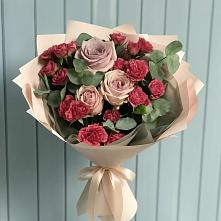 Букет цветов из:  Гвоздики и Розы в Спасс