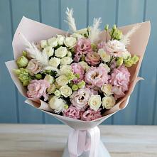 Букет цветов из:  Альстромерии и Розы в Спасс